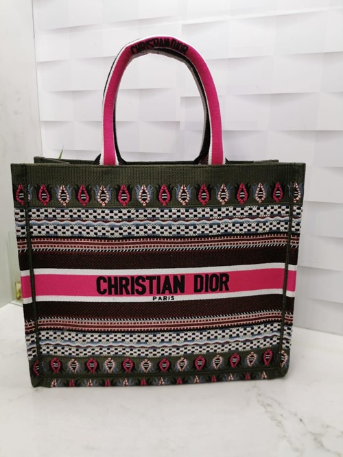 pink dior tote bolsa